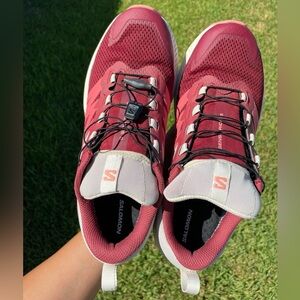 Salomon Sense Ride 5 GoreTex Maroon/Peach Trail Running Women Soes